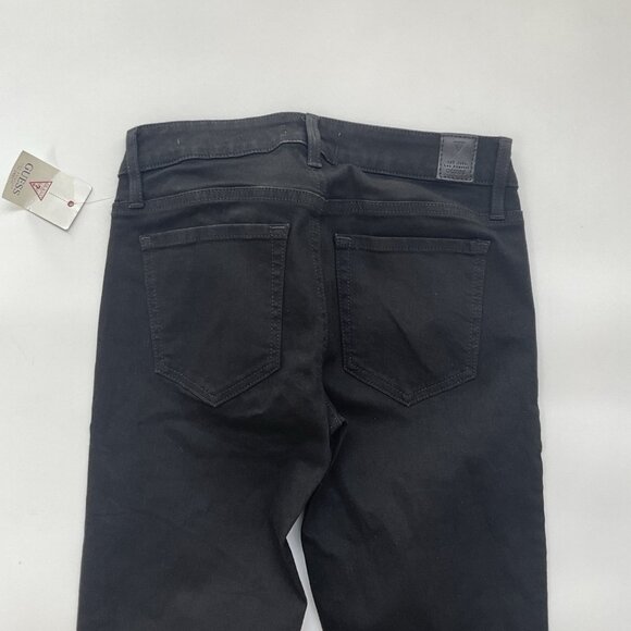 Guess Women’s Mid Rise Boot Cut Jeans In Black Denim Size 27 - Picture 9 of 10